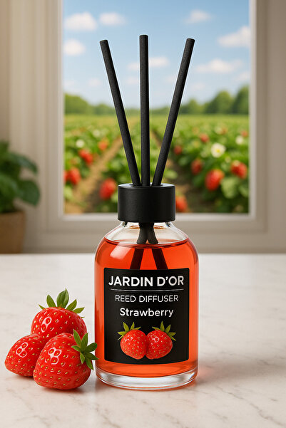 JARDIN D'OR Strawberry Reed Dıffuser Çilek Çubuklu Oda Kokusu 50ml 8681529302169