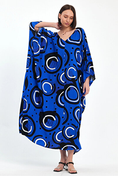 bacc Γυναικείο φόρεμα μάξι με στάμπα υφαντό βισκόζη Bcvl-251067