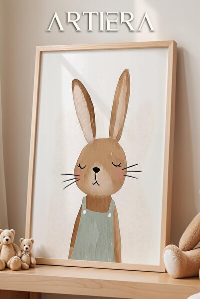 HİGUERA Cute Rabbit Bohemian Baby Girl Διακόσμηση Παιδικού Δωματίου Ζωγραφική...