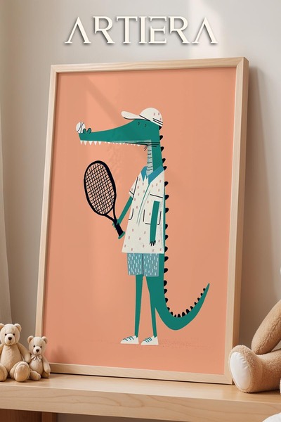 HİGUERA Tennis Crocodile - Παιδικό Δωμάτιο Διακόσμηση Εκλεκτικού Στυλ Πίνακας...