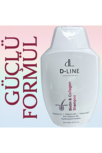 dl d line laboratories شامبو البيوتين والكولاجين - تقوية الشعر، الشعر الناعم