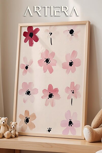 HİGUERA Bohemian Pink Flowers Baby Girl Διακόσμηση Παιδικού Δωματίου Ζωγραφικ...
