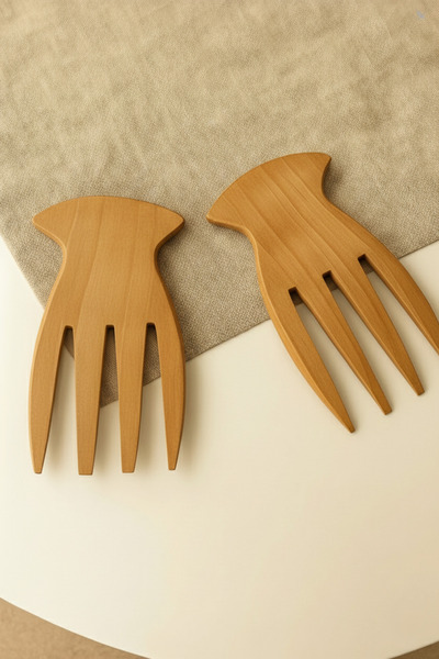 Dia Salad Spoon Acacia Wood Handmade Wooden Salad Serving Fork