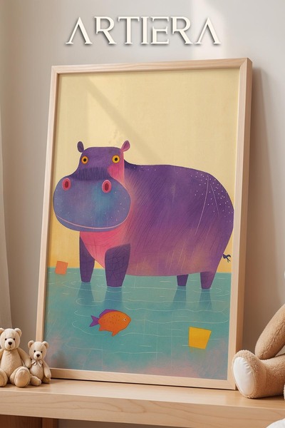 HİGUERA Χαρούμενος Ιπποπόταμος - Διακόσμηση κοριτσίστικου δωματίου σε έκλεικτ...