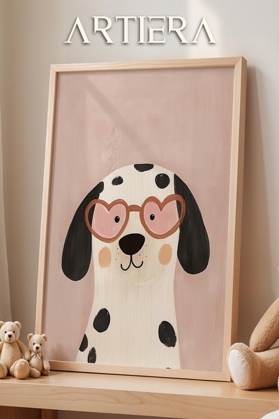 HİGUERA Χαριτωμένος δασκάλιος ροζ φόντο κοριτσάκι Διακόσμηση παιδικού δωματίο...