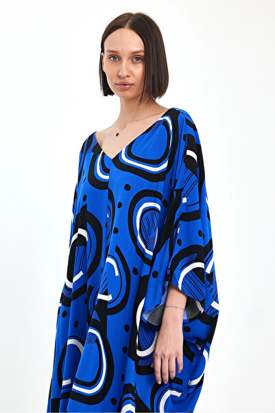 bacc Γυναικείο φόρεμα μάξι με στάμπα υφαντό βισκόζη Bcvl-251067