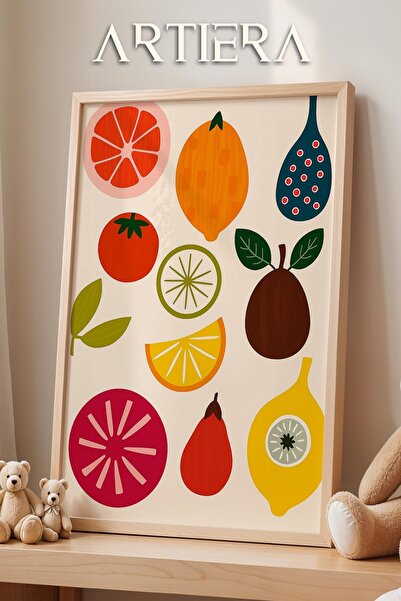 HİGUERA Κολάζ φρούτων - Διακόσμηση κοριτσίστικου δωματίου σε εκλεκτικό στυλ Ζ...