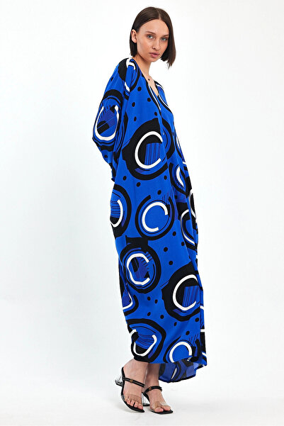 bacc Γυναικείο φόρεμα μάξι με στάμπα υφαντό βισκόζη Bcvl-251067