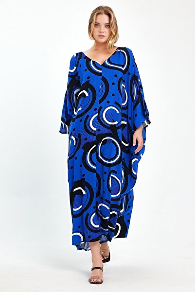 bacc Γυναικείο φόρεμα μάξι με στάμπα υφαντό βισκόζη Bcvl-251067