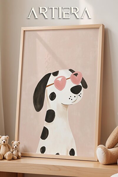 HİGUERA Σκύλος με καρδιά και γυαλιά Bohemian Girl Baby Διακόσμηση Παιδικού Δω...