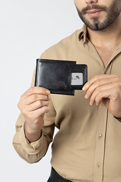 Polo Air Erkek Kol Saati Seti Cüzdan Kartlık Kemer Parfüm Kombin Siyah Renk KPL-0854E1