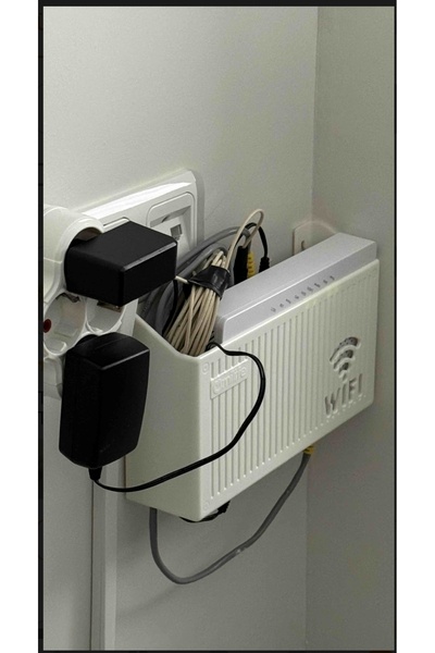 tozlupazar Beyaz Pleksi Wifi Kutusu Duvar Asılabilir Sigorta Ve Modem Saklama Kutusu 25x15x6 Cm
