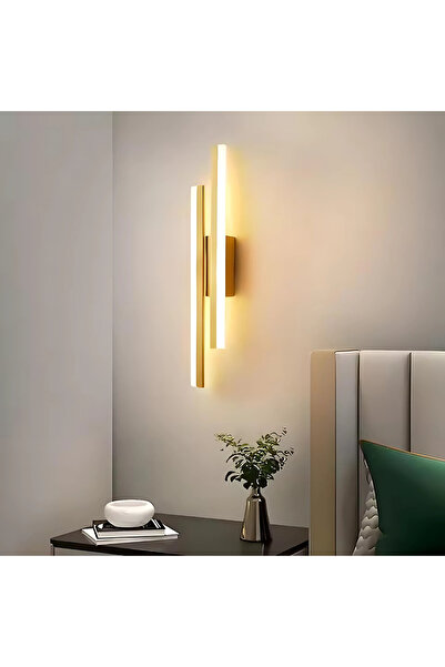 ETRONIK مصباح حائط ذهبي LED لغرفة النوم، عاكس ضوء أكريليك داخلي لغرفة المعيشة...