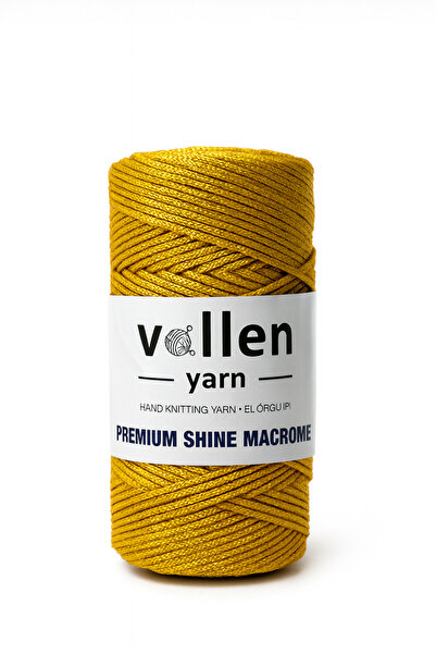 vollen yarn Simli Makrome İpi 100g 150m Premium Shine – Polyester Çanta İpi, ...