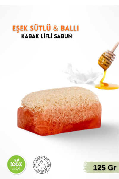 Vivessa Natural Pumpkin Fiber Honey Donkey Milk Soap