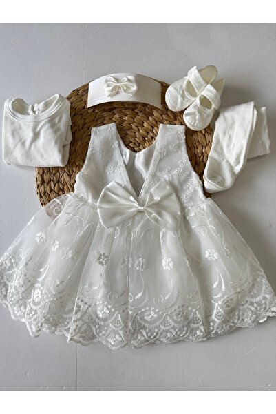 PİLEKİ BABY (5 قطع) فستان مولود جديد يستخدم في فترات 0-4 أشهر فستان الأميرة ل...