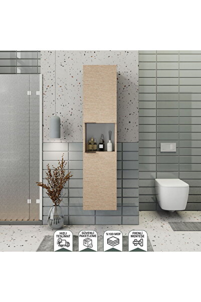 BIANI Fix Arya Ve Loft Uyumlu Boy Dolabı Renk Aybe Bej