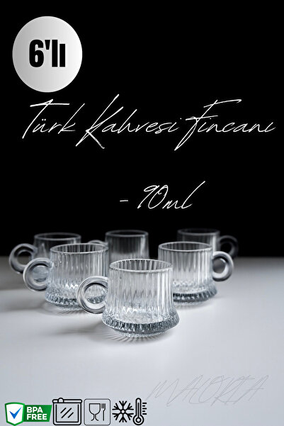 Genel Markalar Favela Kulplu Türk Kahve Fincanı - 6’lı