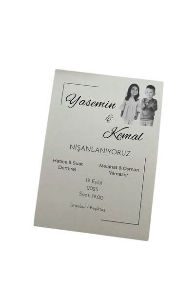 Home Davetiye Özel Gün, Düğün, Nişan, Doğum Günü, Kişiye Özel 100 Adet (10x15)