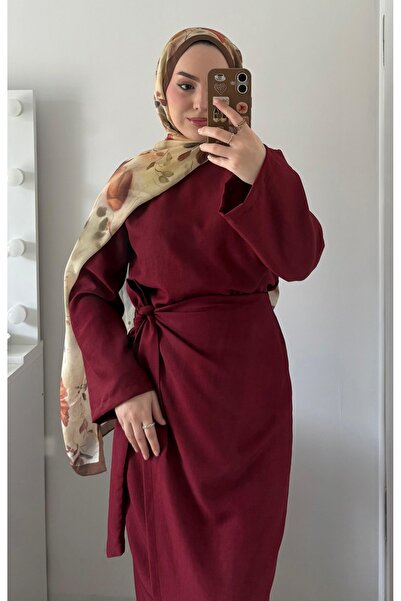 Marselline Burgundy Linen Suit