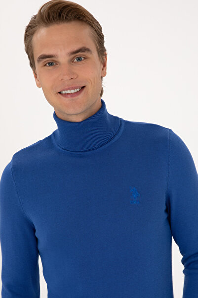 U.S. Polo Assn. Men's Slim Fit High Neck Saks Basic Sweater 50288884-Vr045