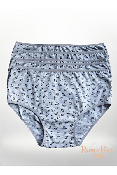 Pamuktan Tene 4'lü Kadın Yüksek Bel Çok Rahat Külot Seti