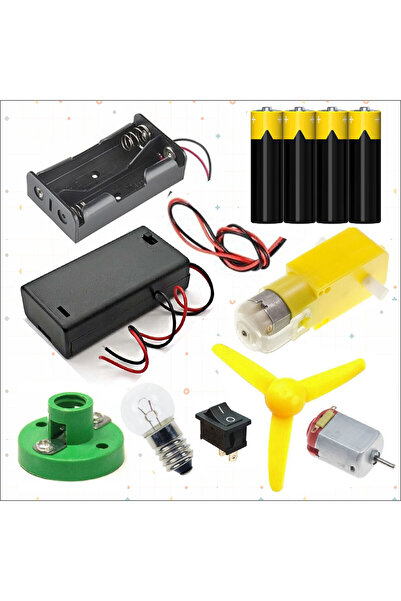 eğiteklab REDÜKTÖRLÜ MOTOR LAMBA ELEKTRİK FULL DENEY SETİ