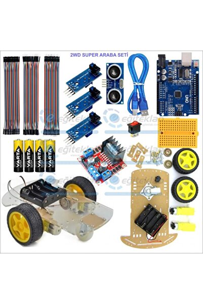 eğiteklab 2WD ÇİZGİ İZLEYEN ARAÇ KİTİ (DEMONTE)