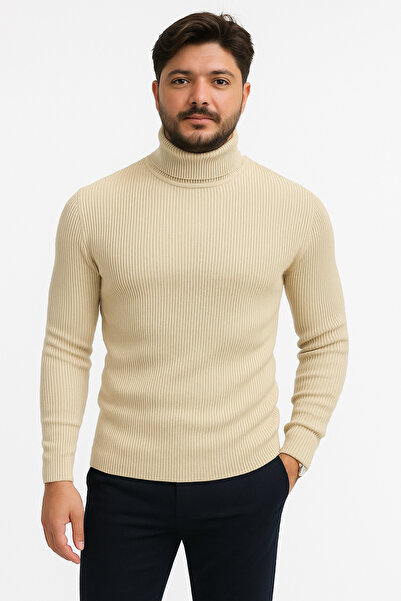 EMKA GİYİM Men's 5-Piece Combination Turtleneck Sweater