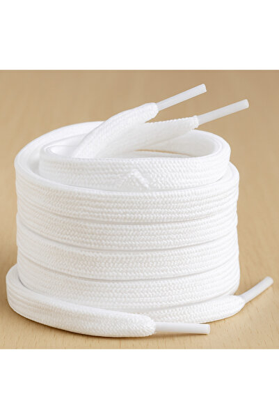 MECE SPOR White 120 cm Flat Sneaker Laces, 1 Pair