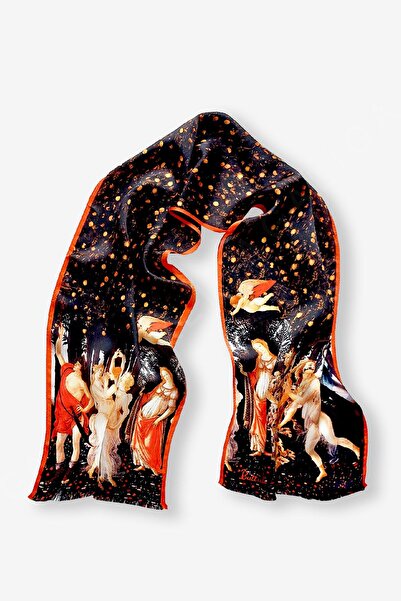 Galiga Boticelli-spring %100 Ipek Fular 26*130cm 'art On Silk'
