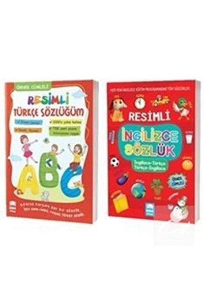 Ema Kitap Resimli Örnek Cümleli İngilizce Sözlük ve Türkçe Sözlük - 2 Kitap S...