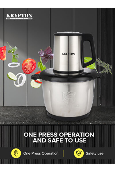 KRYPTON 3.0L Multi Chopper – 500W, Dual Speed, Egg Beater, Stainless Steel Blade, Compact Design