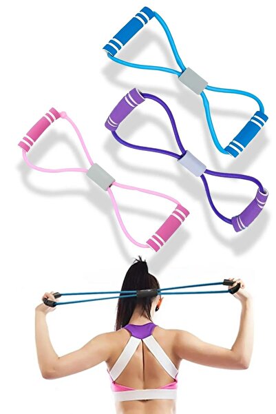 Pisicik 1 Adet Fitness Spor Aletleri Pilates Egzersiz Bandı Direnç Lastiği Sp...