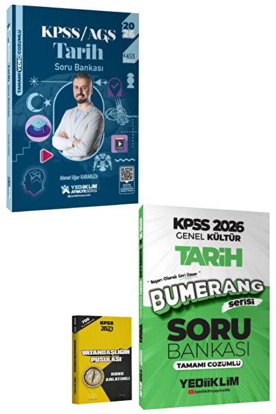 Yediiklim Yayınları 2026 Kpss/ags Tarih Soru Bankası Bumerang Serisi Tarih So...