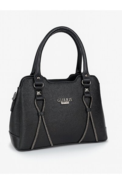 MOLDİVA Geantă neagră de umăr și de umăr cu 3 compartimente pentru femei Gean...