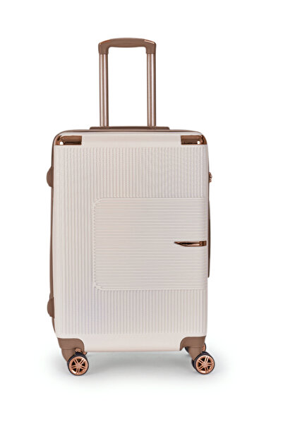 LİMRA 6-Piece Luggage Set, Beige-Gold, 32"/28"/24"/20"/15"/12"