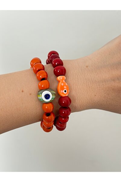 mibrillo Glass Basement Bead Double Bracelet