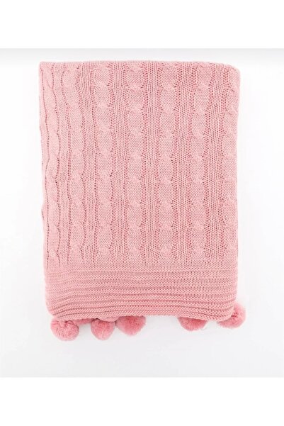 Home Triko Ponponlu TV Battaniye- Diz Şalı- Dokuma Koltuk Örtüsü