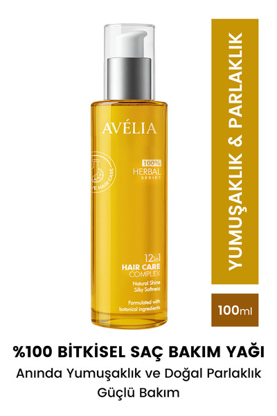 Avelia Saç Bakım Yağı %100 Bitkisel Complex Yıpranmış Saçlar için Bakım ve Hı...