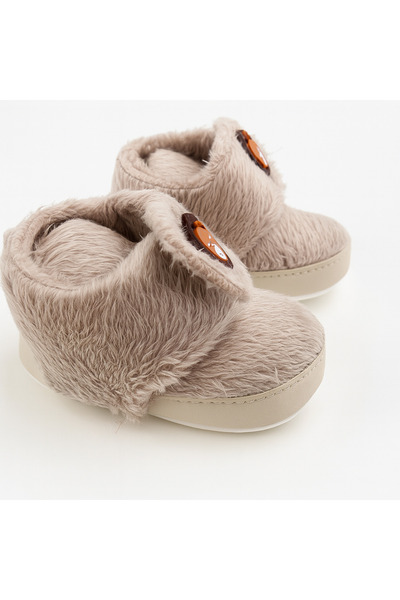 mini mia Plush Booties for Babies – Teddy Bear Design, Comfortable and Warm
