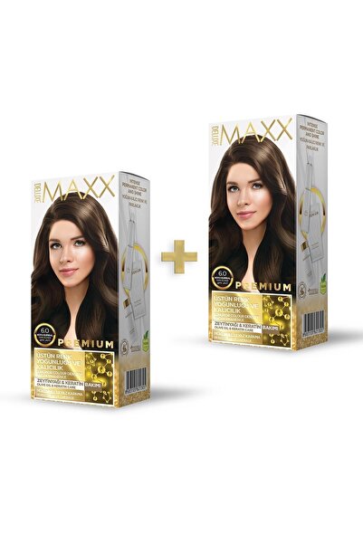 MAXX DELUXE 2'li Premium Yarı Kit Set Saç Boyası 6.0 Koyu Kumral