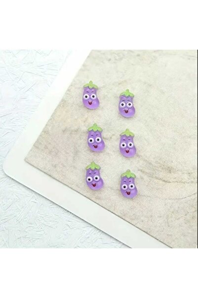 AyShope Antialerjik Şeffaf Uçlu Bioplast Meyve Desenli Silikon Küpe Bir Çift