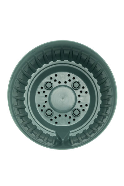 ToXA Çizgi Saksı 10 Litre Plastik Delikli Tabaklı Çiçek Saksısı