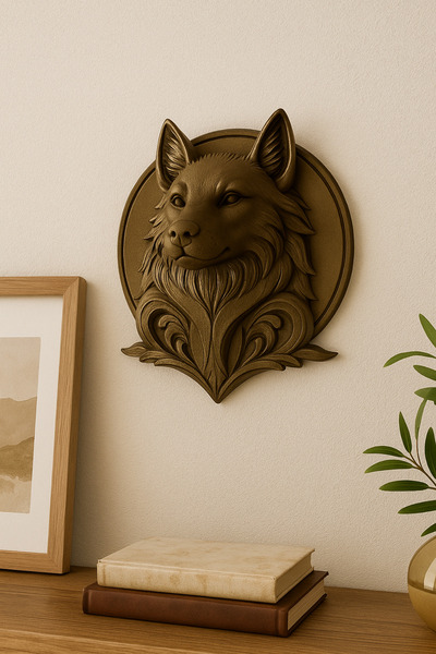 Findify Store Dekoratif Bozkurt Gold Hediyelik Ofis Ev Dekoru 20 Cm