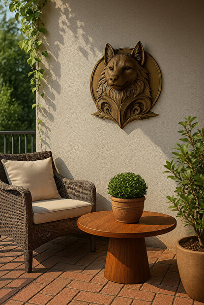 Findify Store Dekoratif Bozkurt Gold Hediyelik Ofis Ev Dekoru 20 Cm