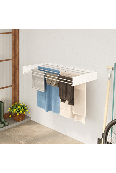 Genel Markalar Belize 120 cm Dekorasyon 7 Borulu Duvara Monte Çamaşır Askısı ...