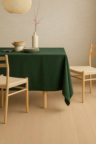 Wellstil Premium Linen Khaki Tablecloth