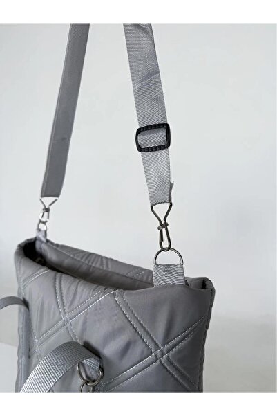 MODANTA Gray Stylish Puff Women's Bag with Quilted Stitching Detail Small Wallet