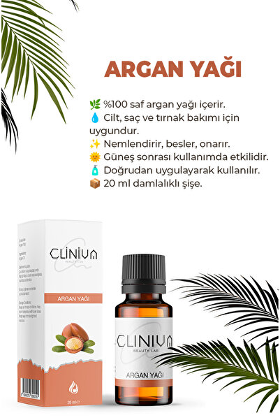 cliniva Saç Dökülmesine Karşı 4’lü Organik Yağ Seti | Çam Terebentin, Hint, Argan, Jojoba